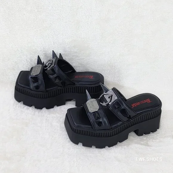 Wrath Claw Spiked Platform Goth Sandals Demonia - Picture 13 of 16